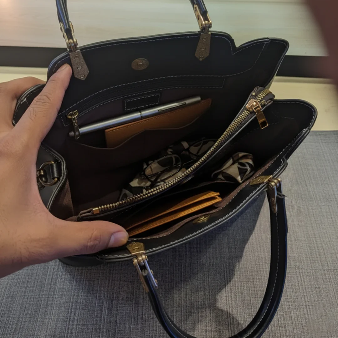 Multi color Shoulder Bag inner View by vibe totes
