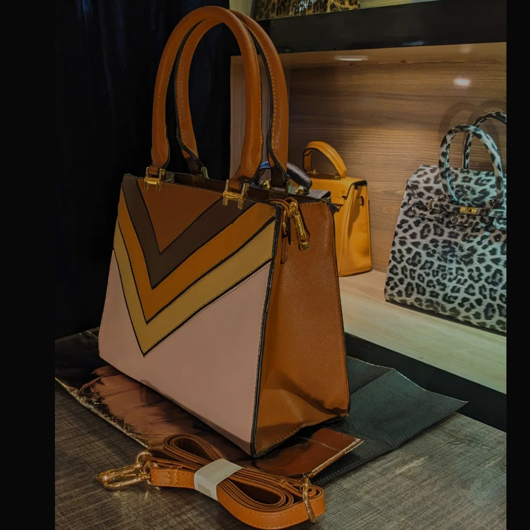 Multicolor Shoulder bag side view by vibe totes
