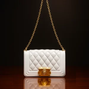 White Pvc Jelly bag front view Buy online in Pakistan by Vibe Totes