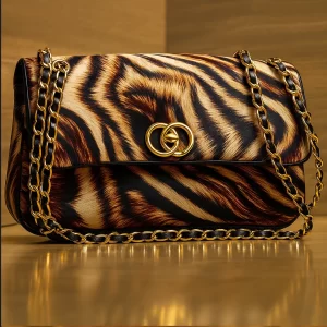 front view of zebra print ladies crossbody bag showing soft fabric lining and pockets – Vibe Totes