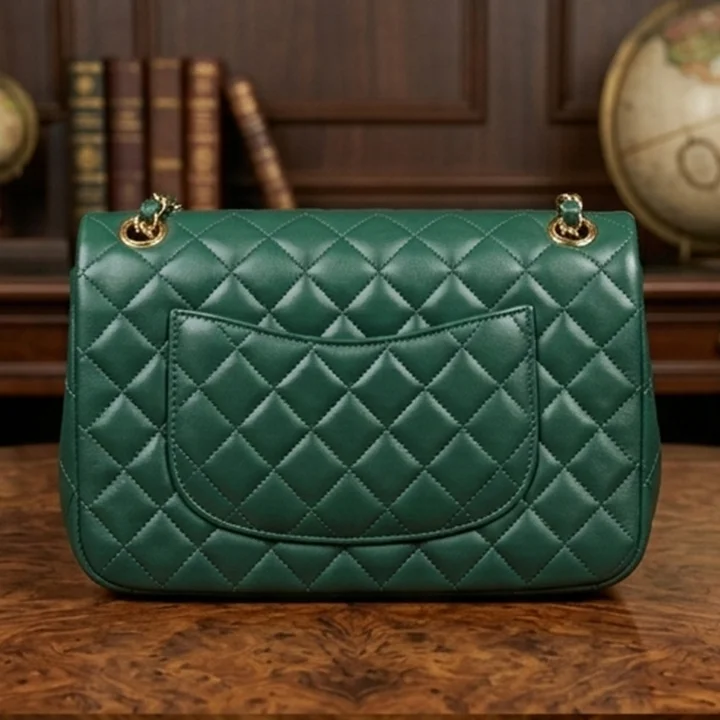 Green crossbody bag back view