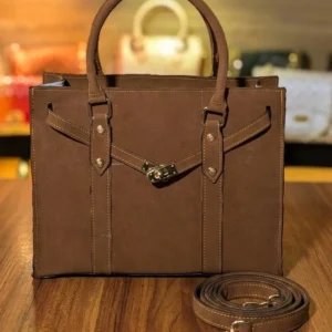 seude shoulder bag front view