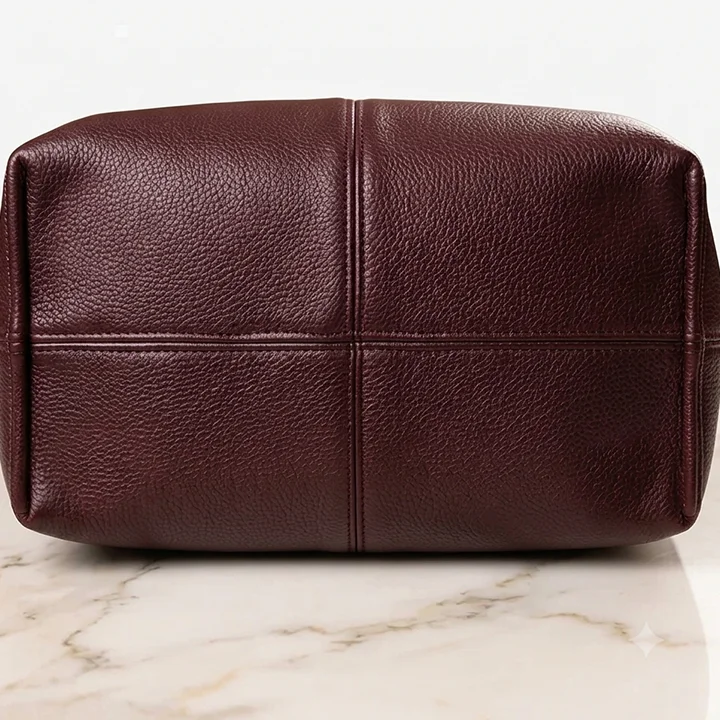 Slouch Hobo Handbag Maroon down view - elegant black ladies handbag with spacious design by Vibe Totes